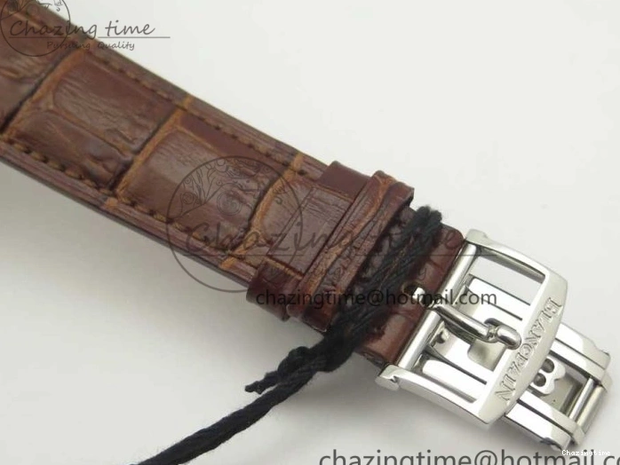 0712 Upgraded Villeret Quantième Complet 8 Jours SS Complicated Function OMF 1:1 Best Edition White Dial on Brown Leather Strap A 7983